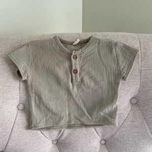Quincy Mae Woven Henry Top